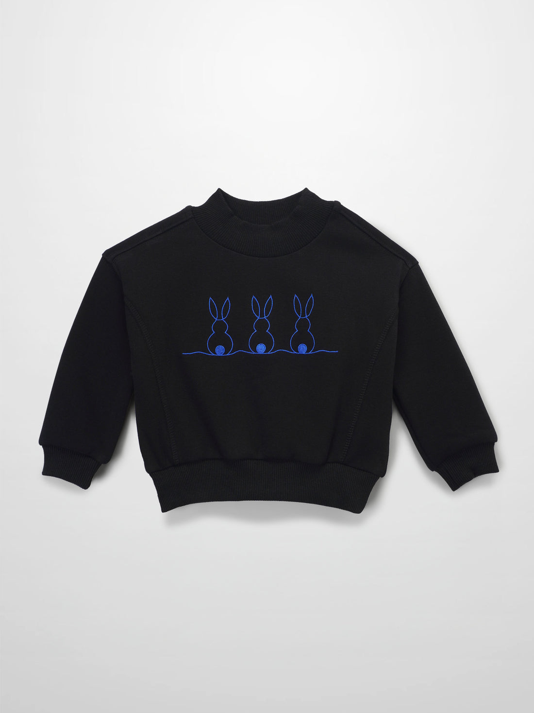 Embroidered Bunny Sweatshirt - Blue
