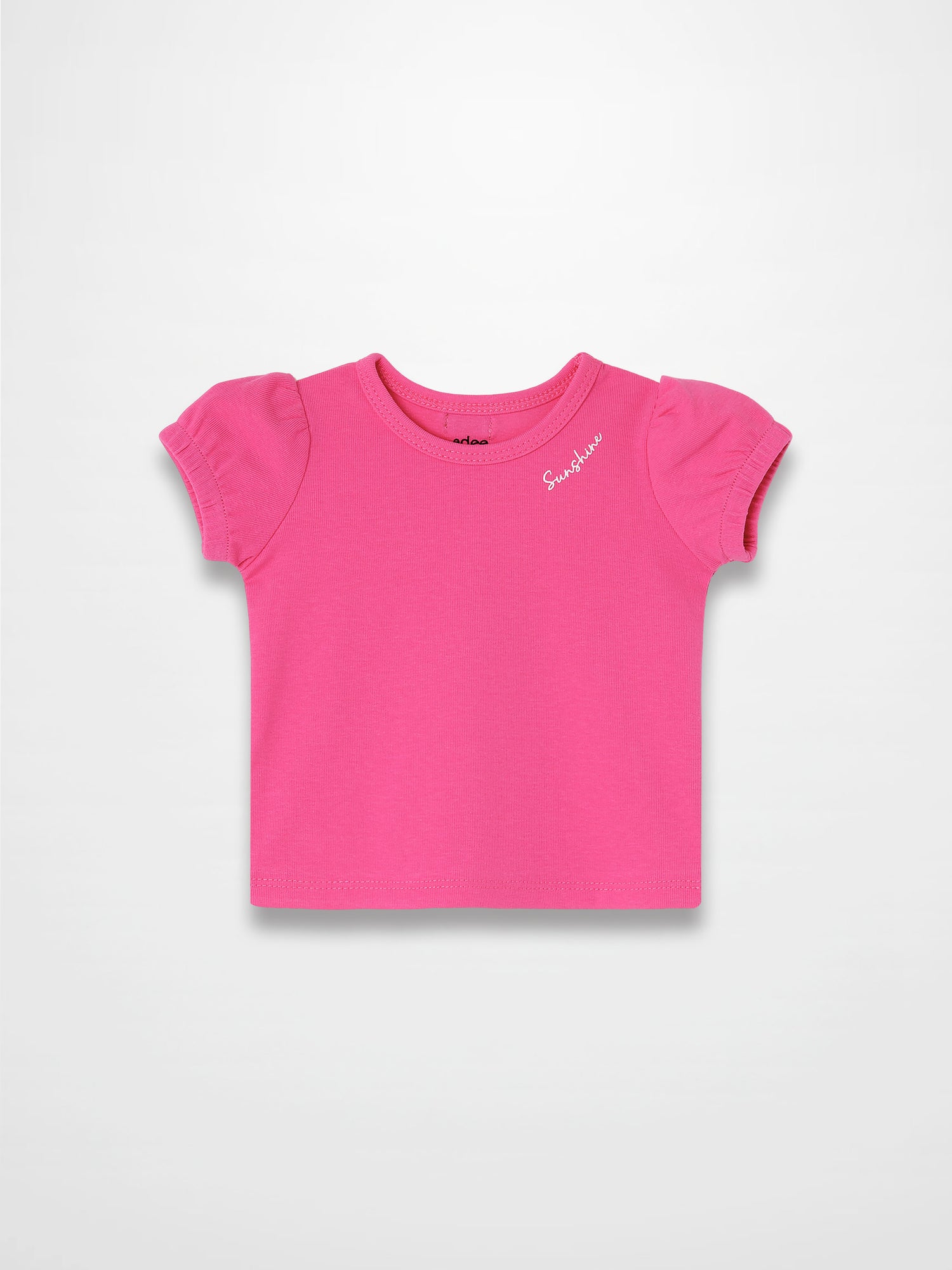 Short Sleeve Bubble T-Shirt - Pink