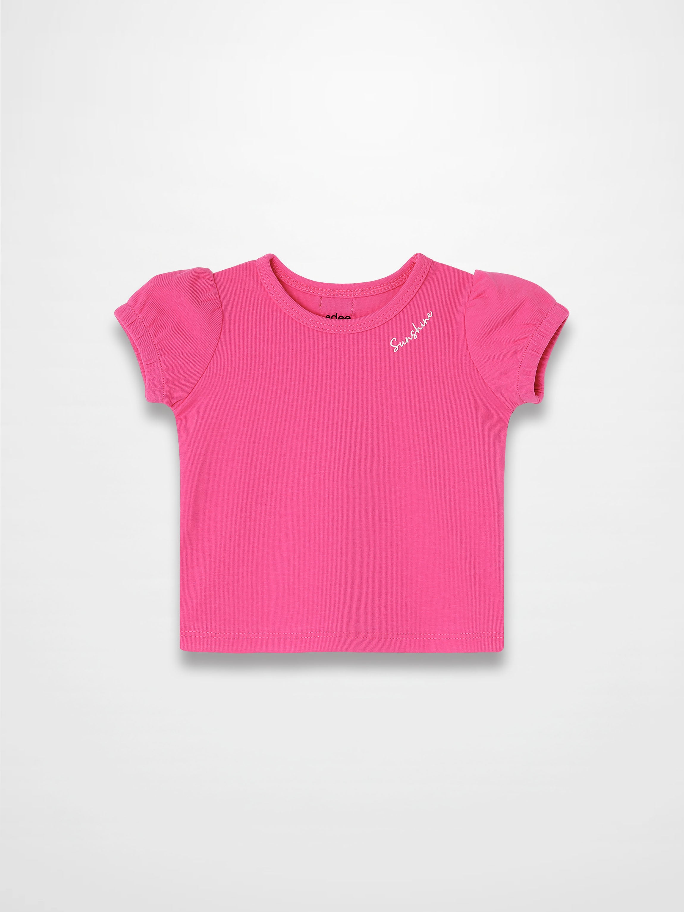 Short Sleeve Bubble T-Shirt - Pink