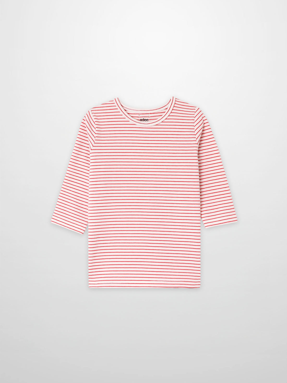 Pink striped 3/4 sleeve T-shirt for girls by Adee brand