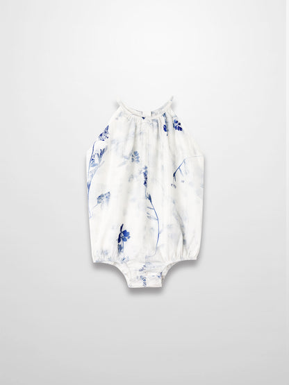 Blue Flower Romper