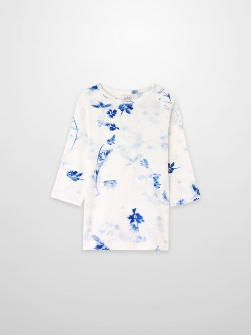 Blue floral print girls&