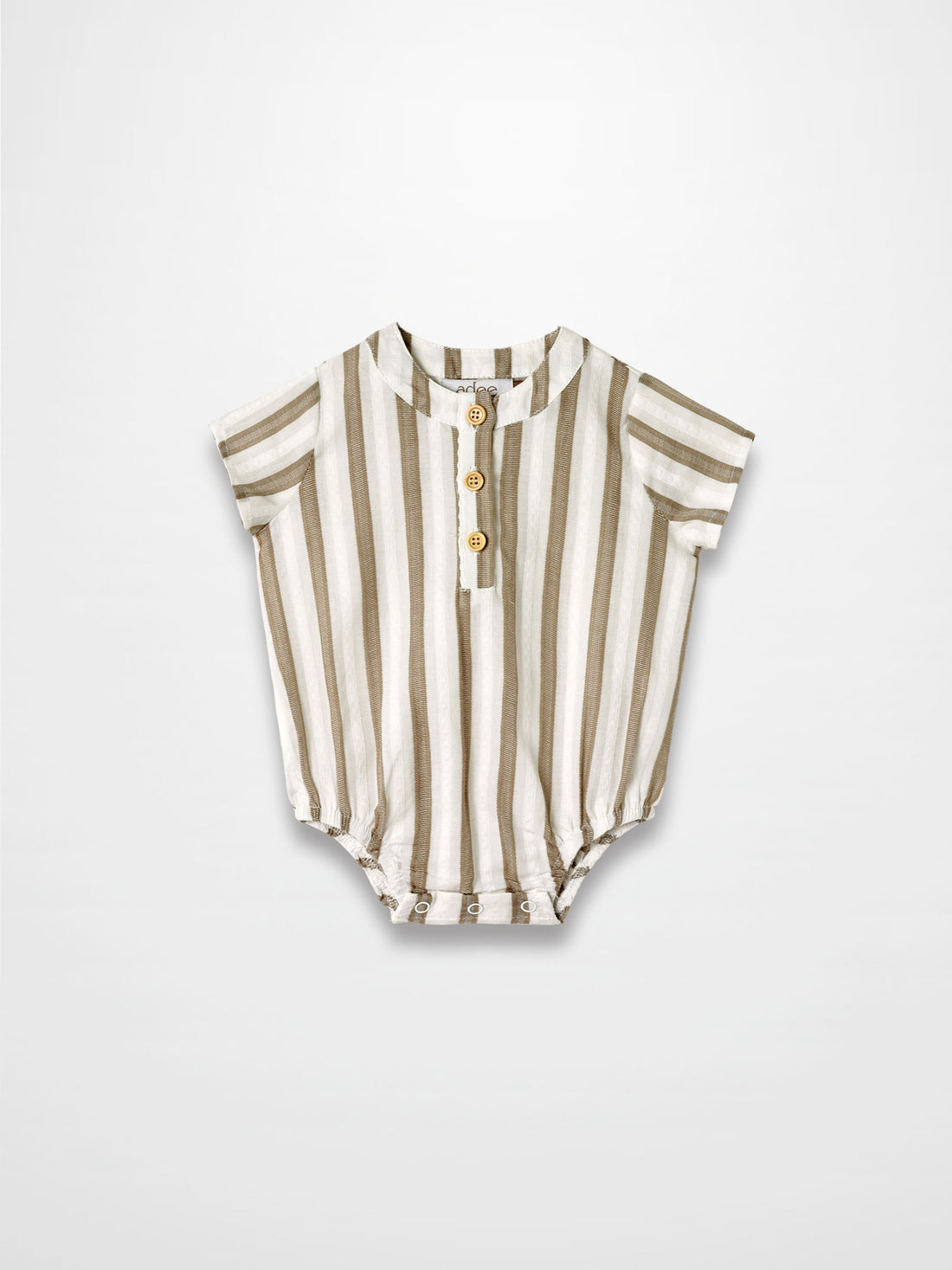 Tan and White Stripe Romper