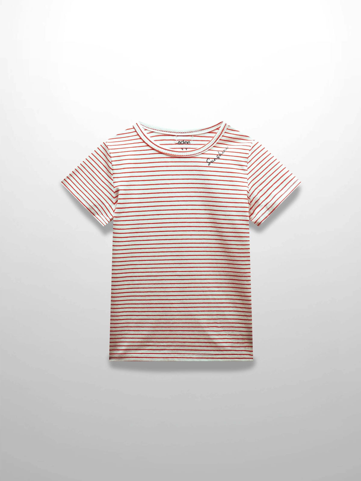 Pink &amp; White Striped Girls Shirt