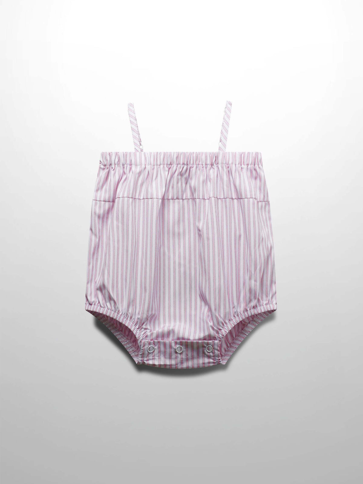 Light pink striped baby romper