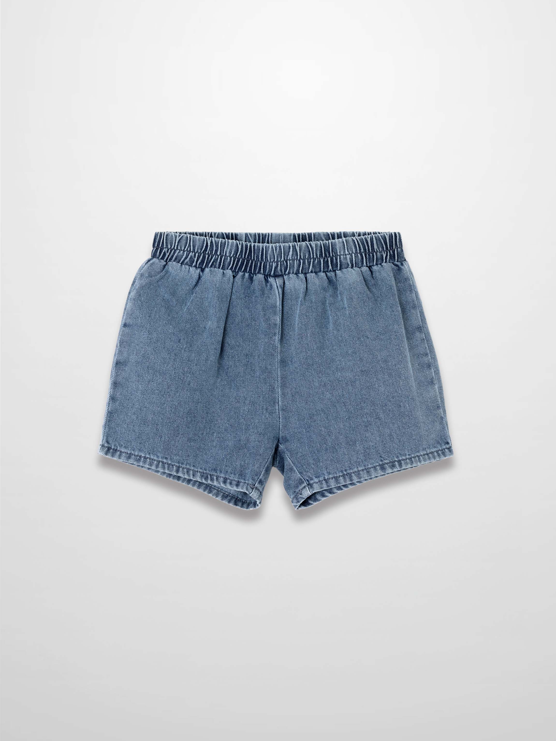 Blue Denim Boxy Shorts