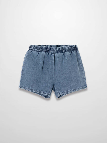 Blue Denim Boxy Shorts