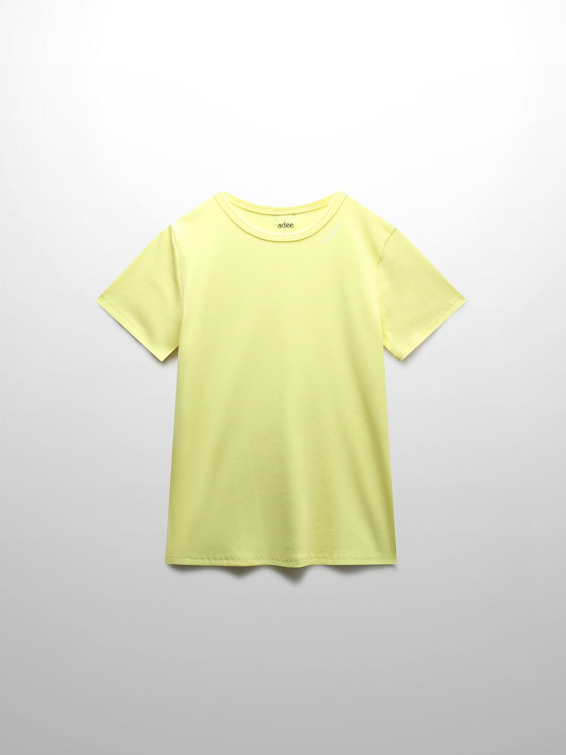 Yellow Ribbed T-Shirt