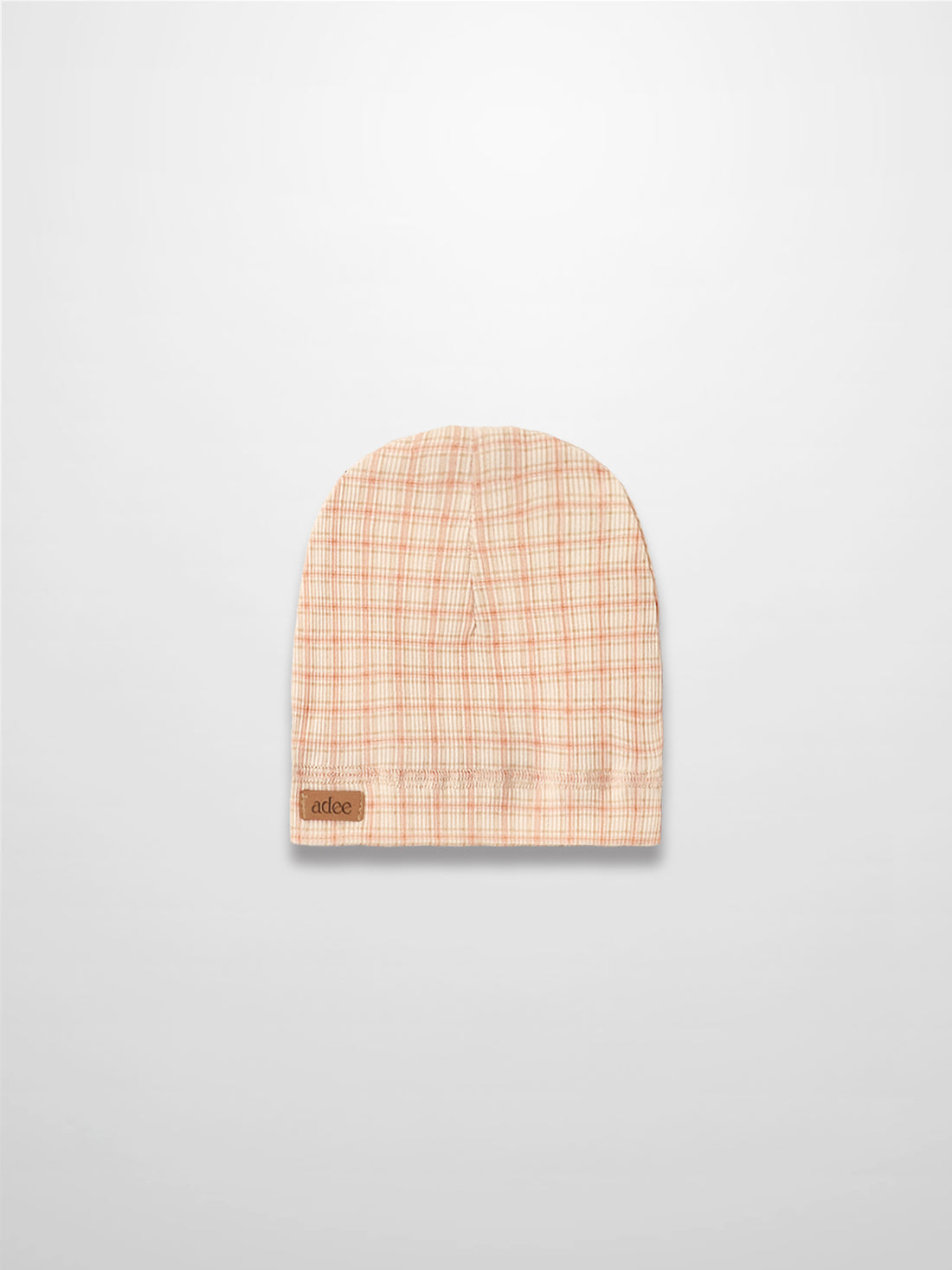 Oatmeal Grid Hat - Pink