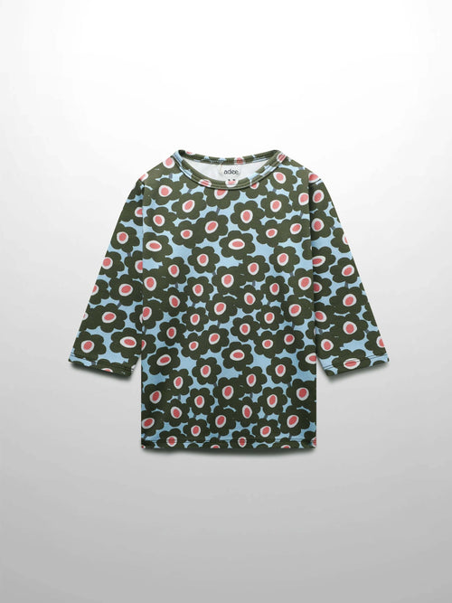Girls shirts with green floral print