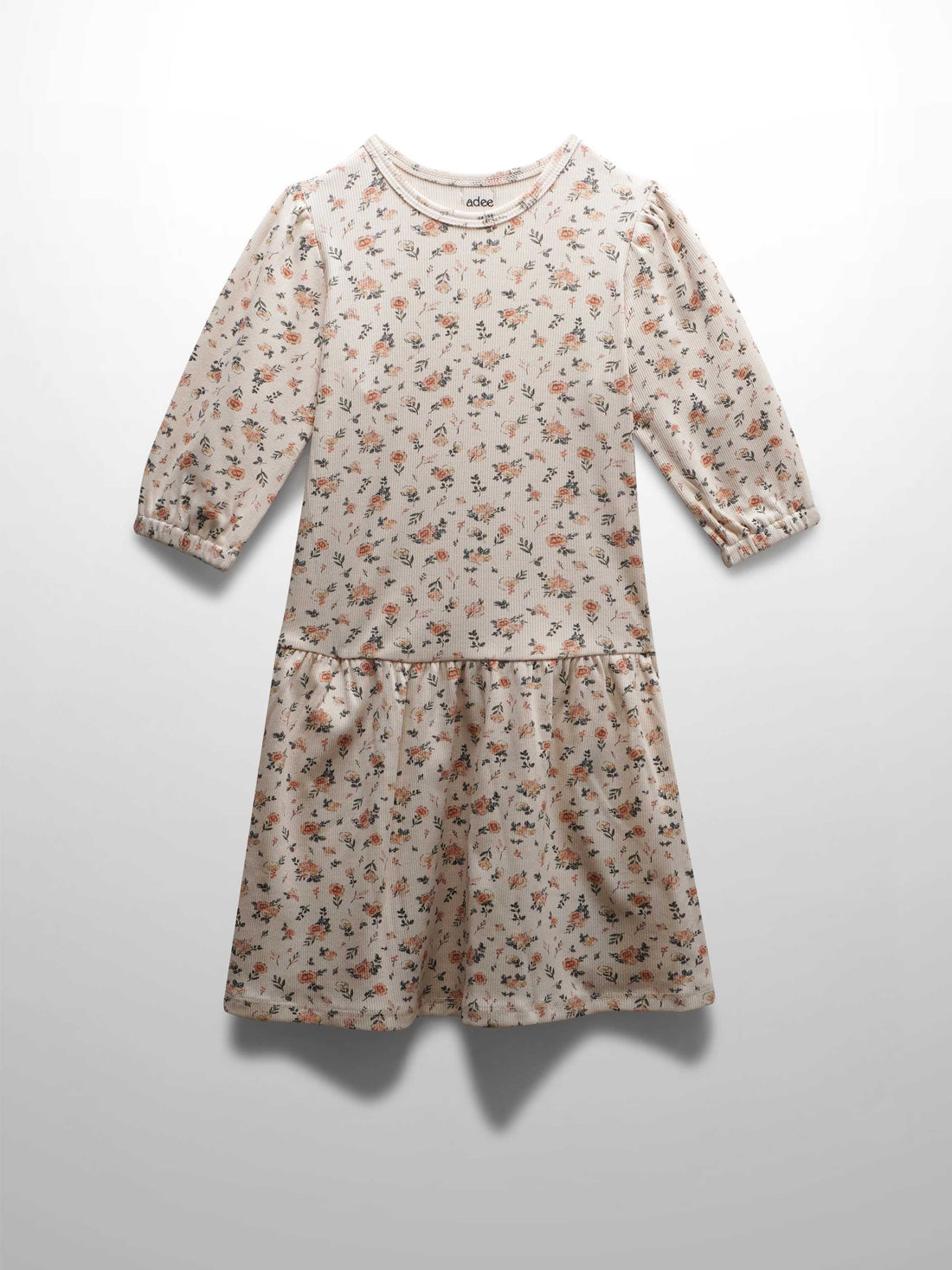 Petit Floral Dress- 3/4 Bubble Sleeve