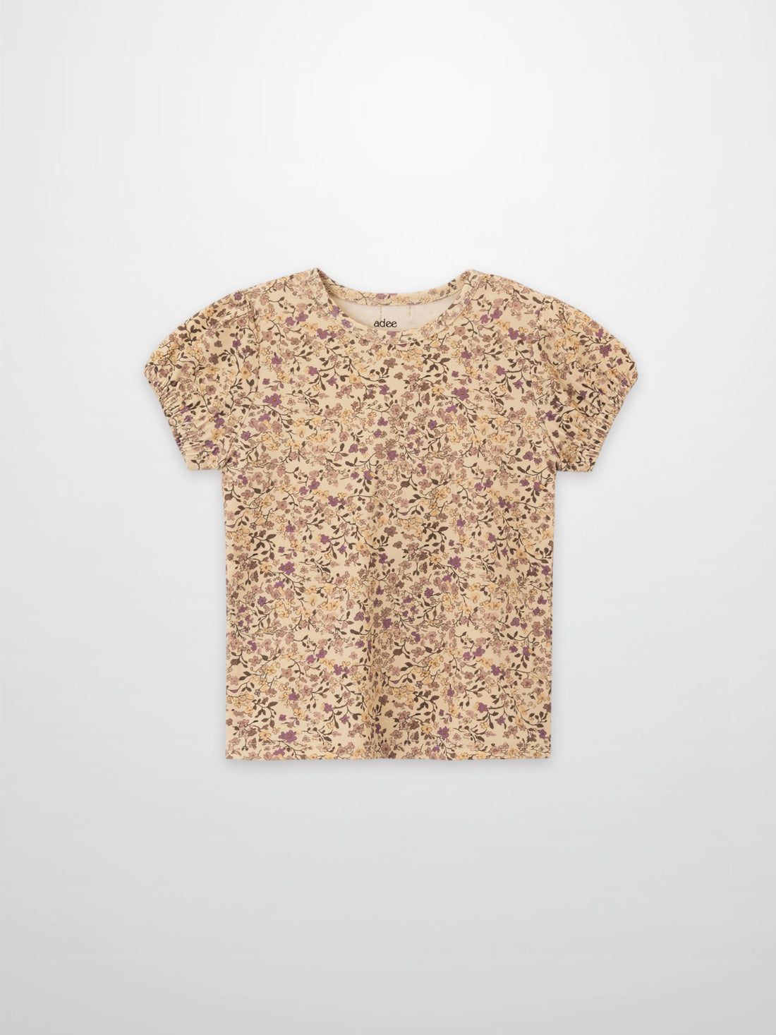 Purple Flower Short Sleeve Shirt by Adee; girls&