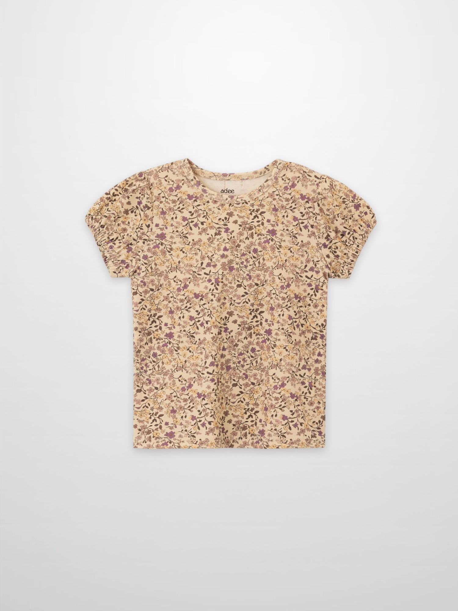 Purple Flower Short Sleeve Shirt by Adee; girls&
