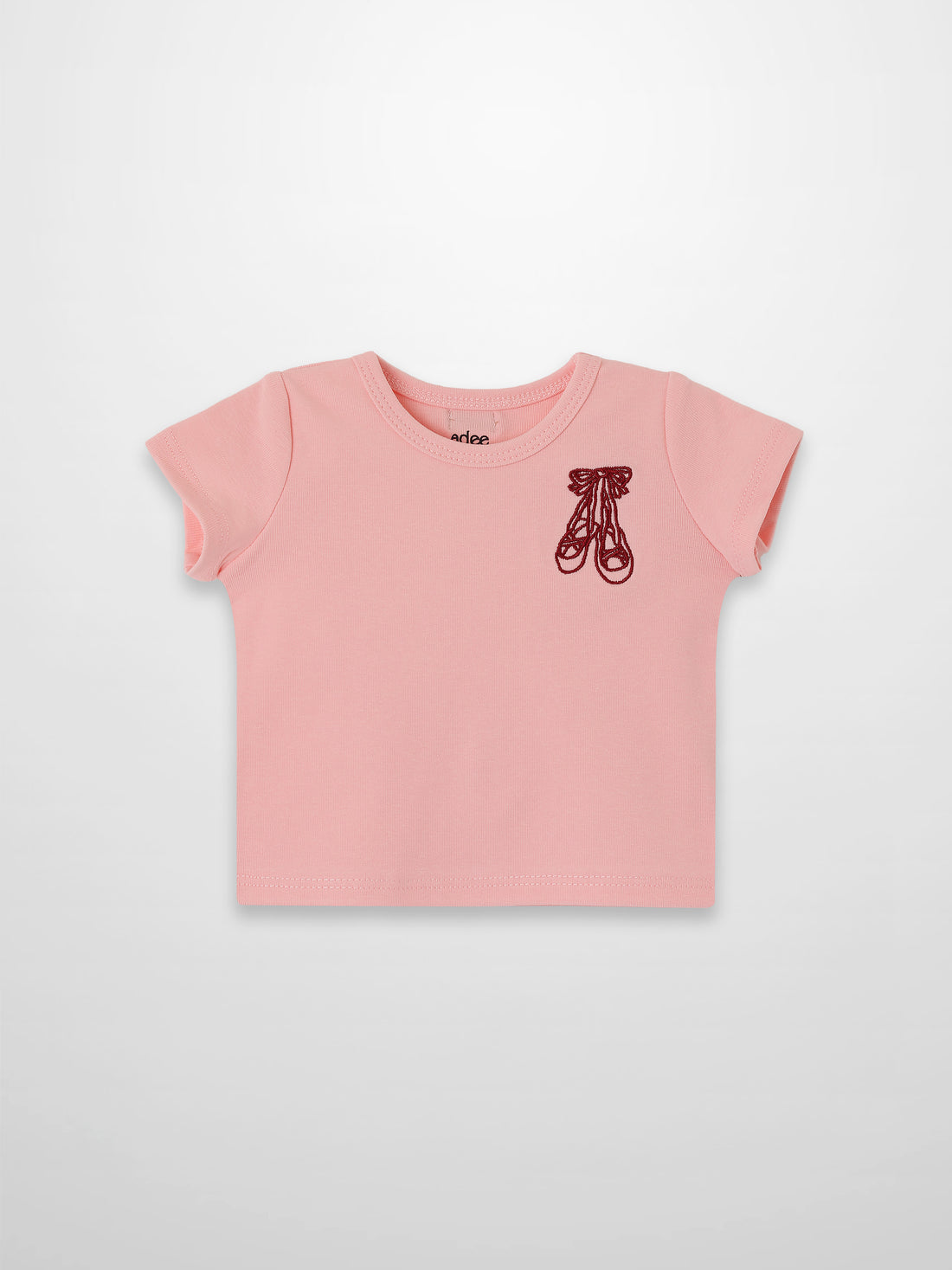 Short Sleeve Emblem T-shirt - Light Pink