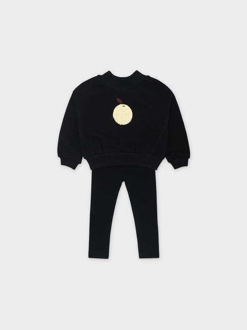 Fuzzy fruit sweatshirt set for kids