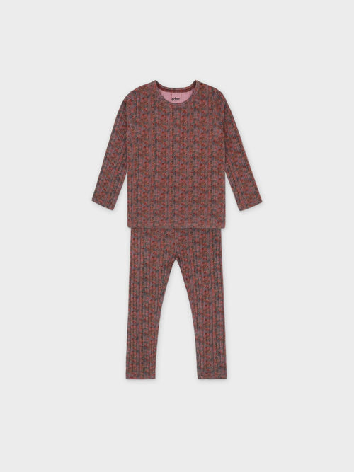 Girls pajamas with floral design