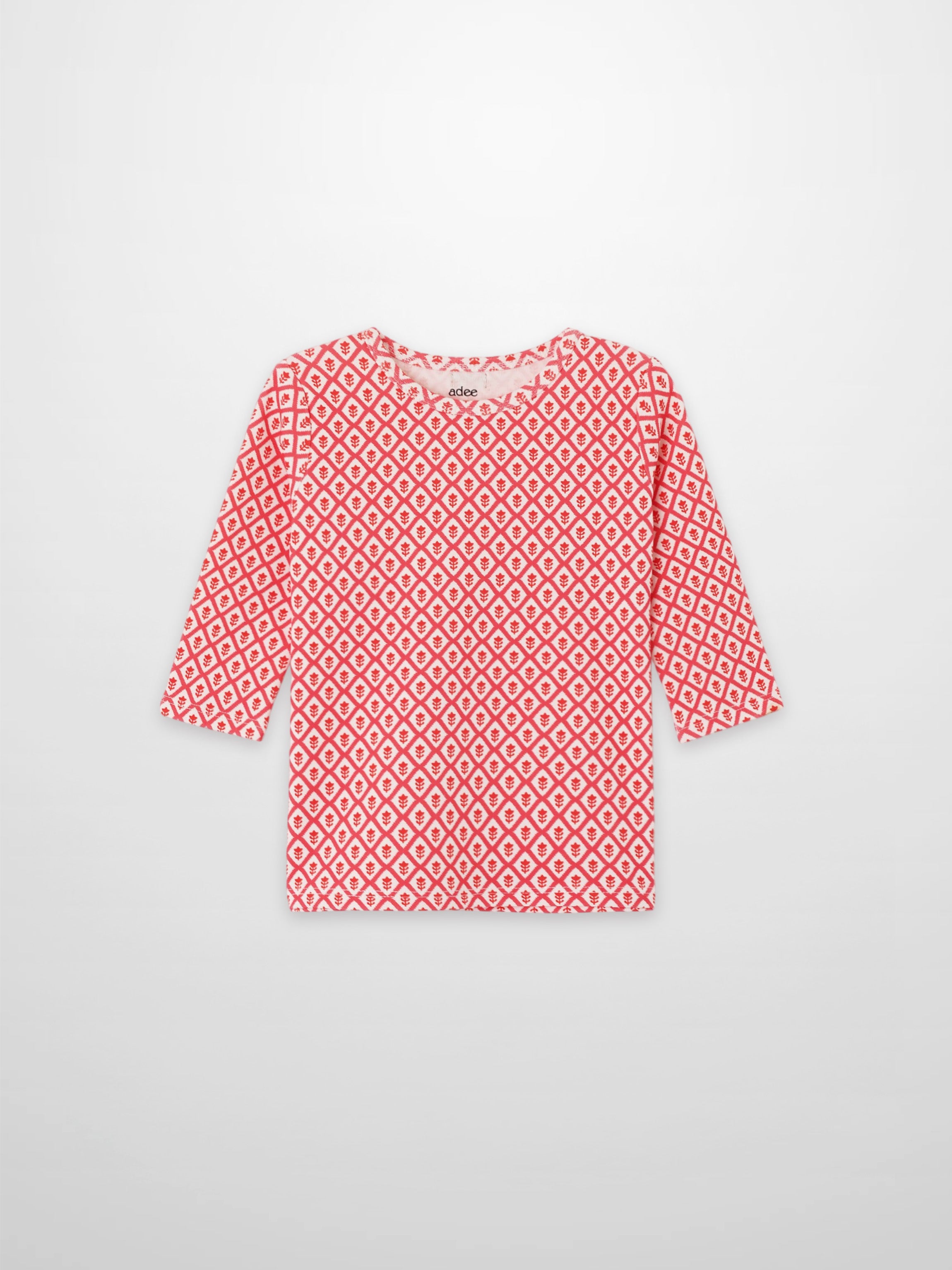 Diamond Flower T-Shirt - 3/4 Sleeve
