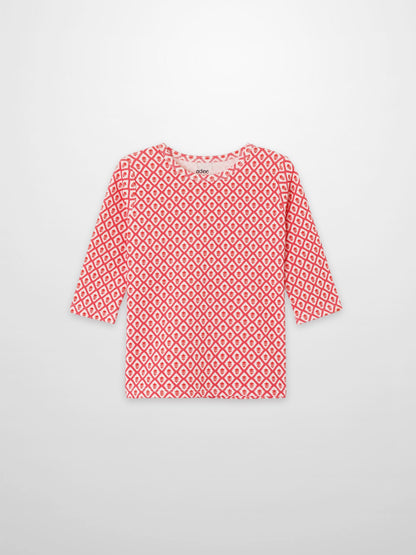 Diamond Flower T-Shirt - 3/4 Sleeve