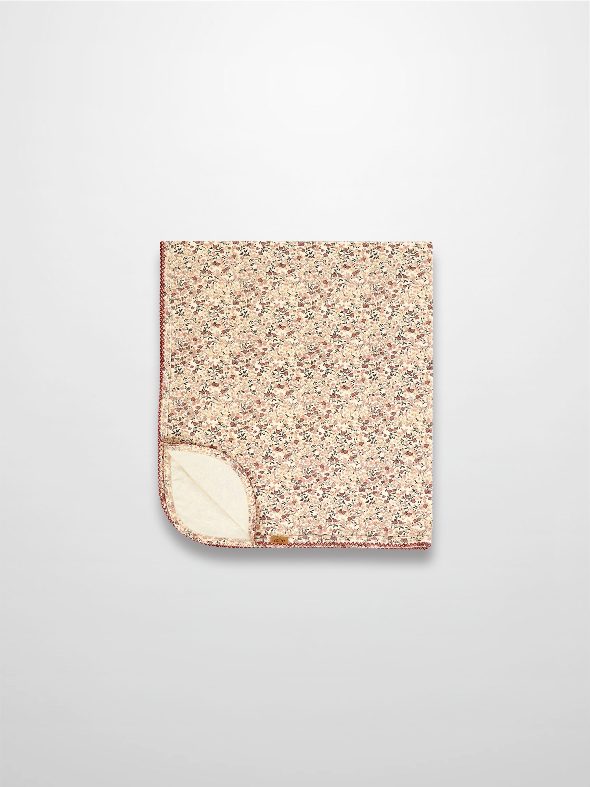 Purple Flower Blanket with Lace