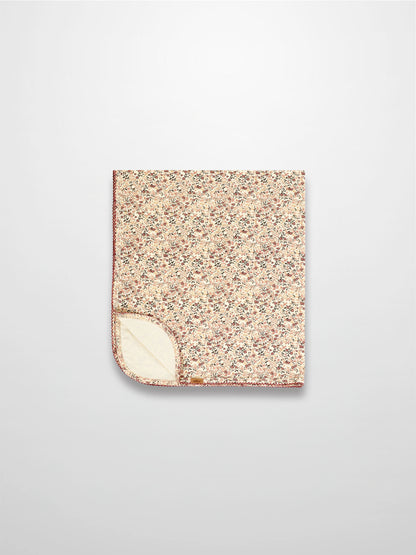 Purple Flower Blanket with Lace