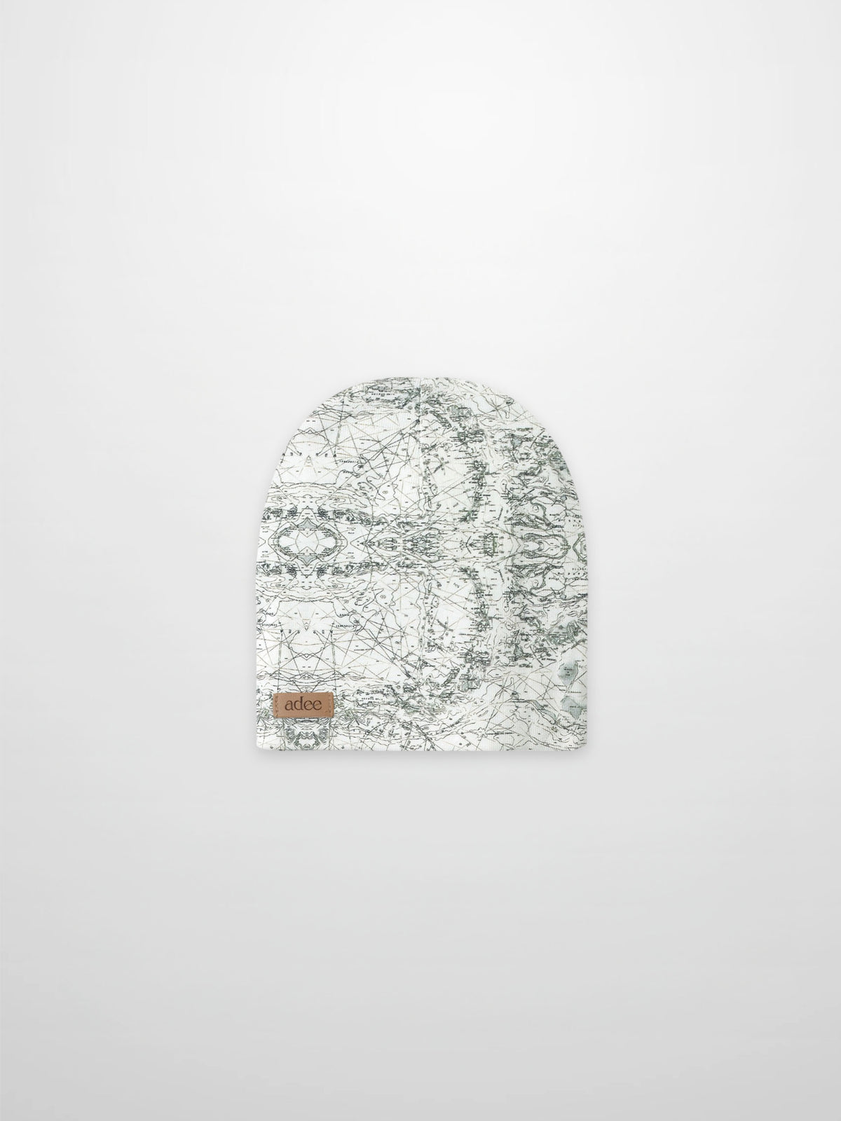 Map Beanie, off-white map-print boys beanie by Adee