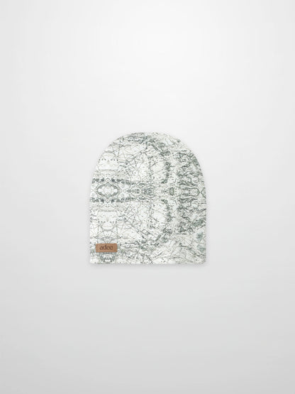 Map Beanie, off-white map-print boys beanie by Adee