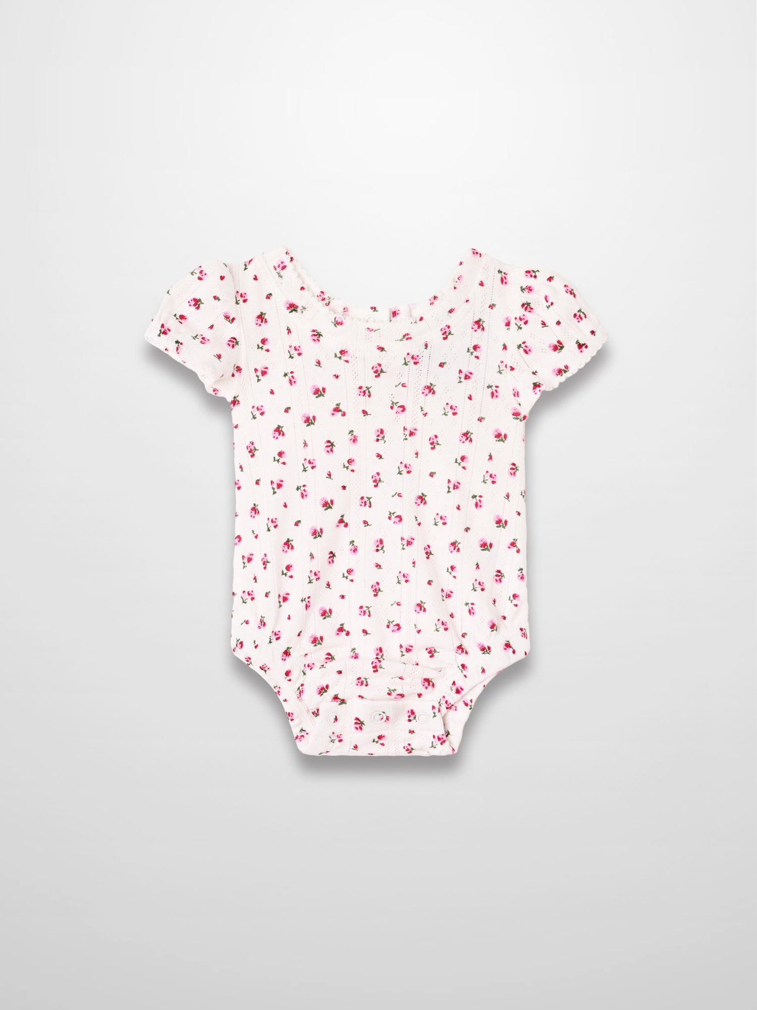 Pointelle Floral Romper