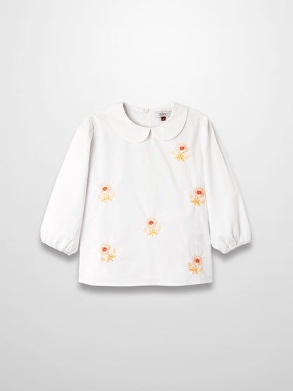 Embroidered Flower Shirt