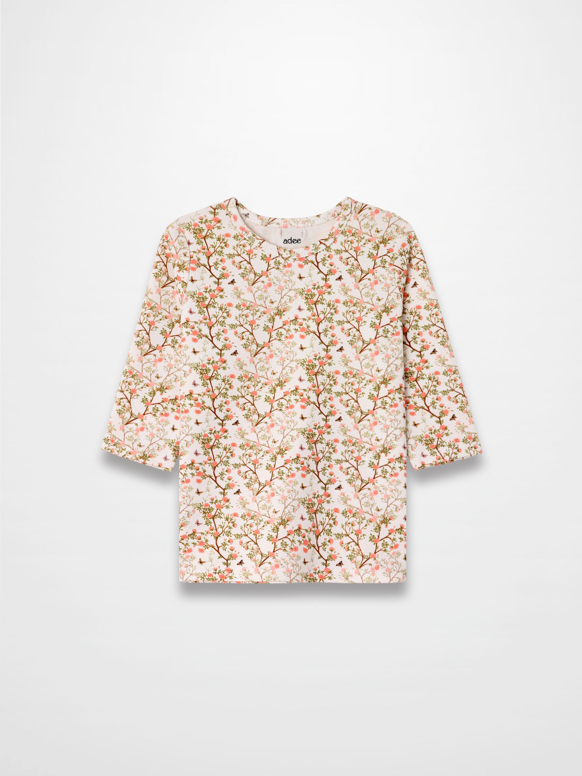 Spring Floral 3/4 Sleeve T-shirt