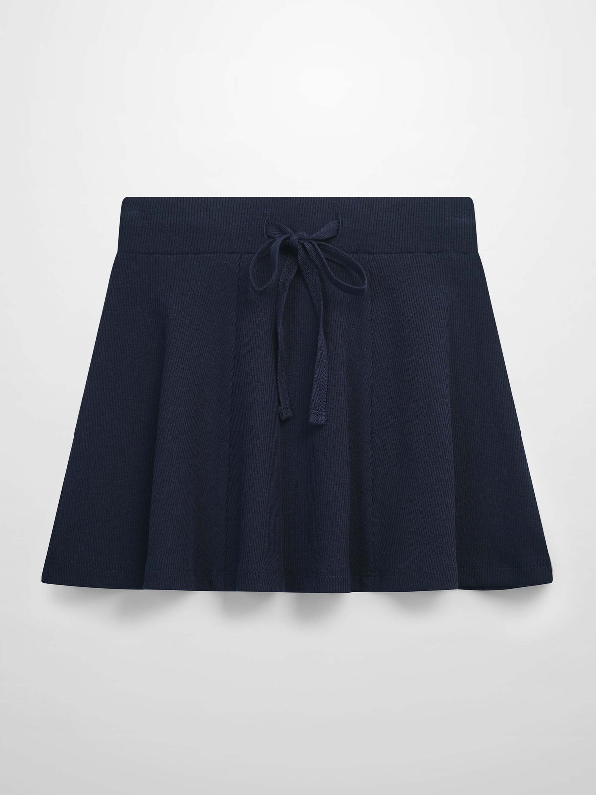 ribbed pretty blue circle skirt for girls 