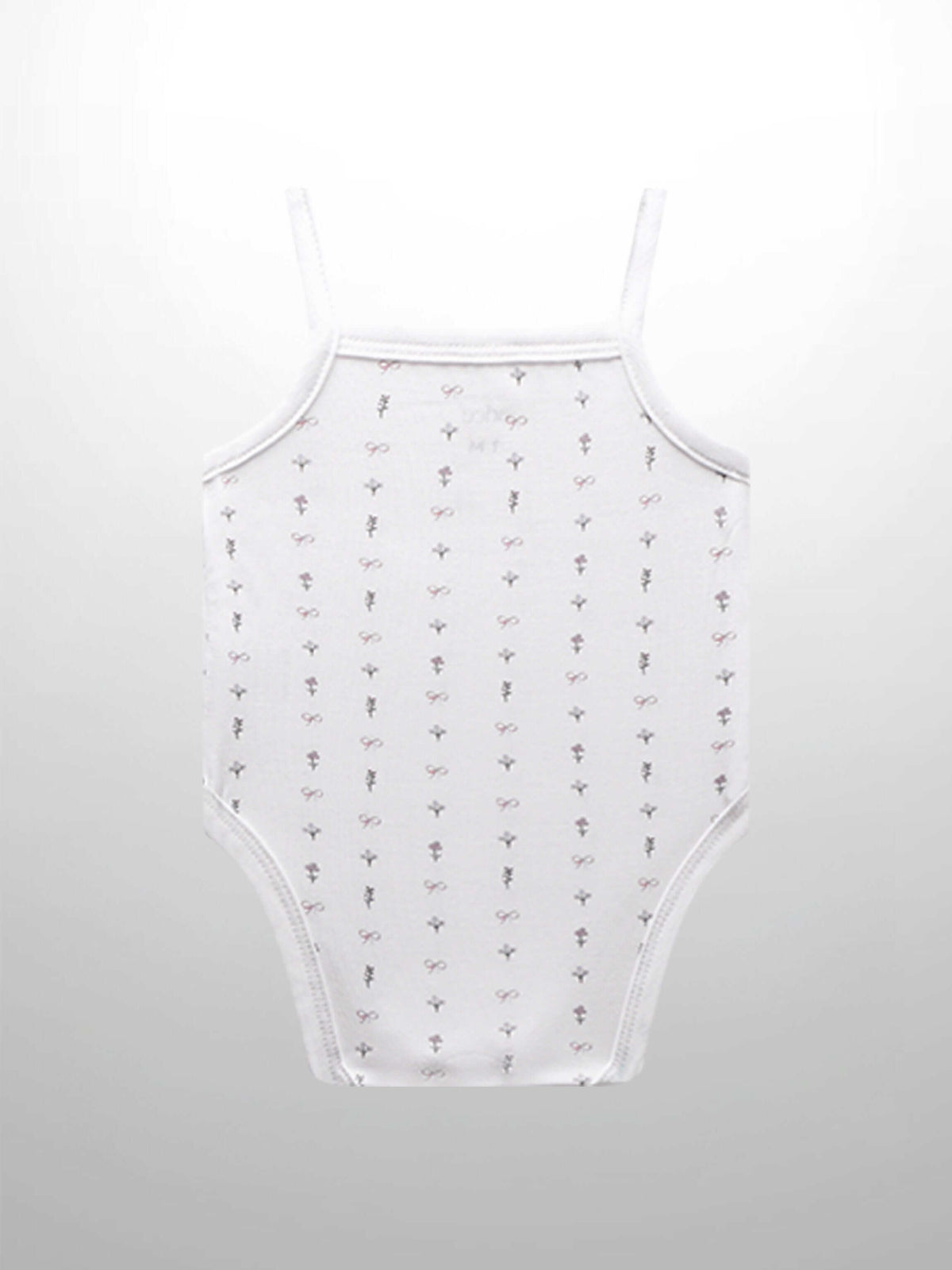White baby undershirt with floral