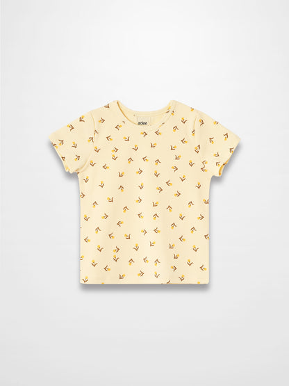 Butter Yellow Tulip T-shirt - Short Sleeve