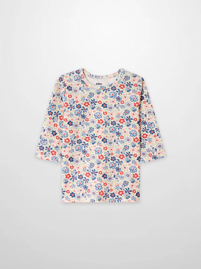 Garden Flower 3/4 Sleeve Shirt, Adee girls&