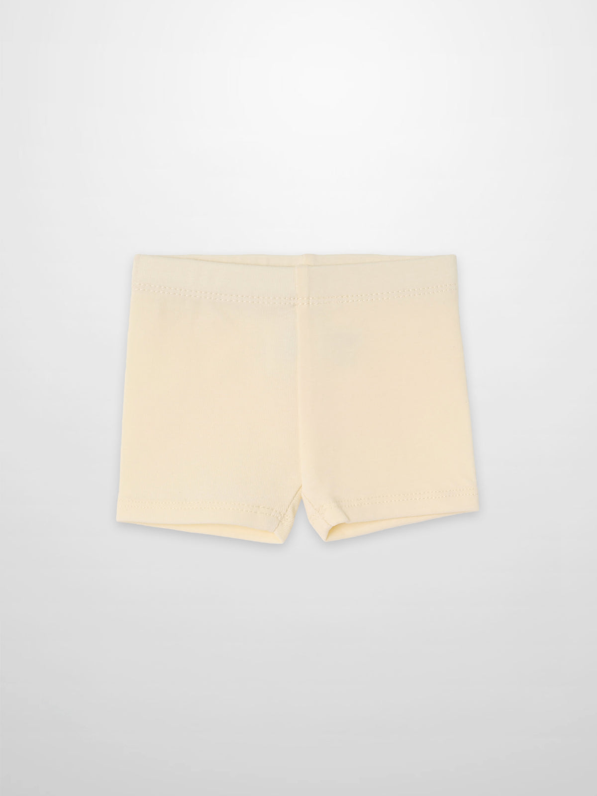 Biker Shorts Non Ribbed Off White by Adee; unisex bottoms
