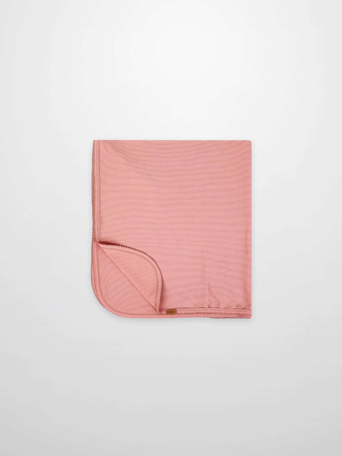 Thin Ribbed Blanket - Pink by Adee, girls swaddle blanket with ribbed fabric.