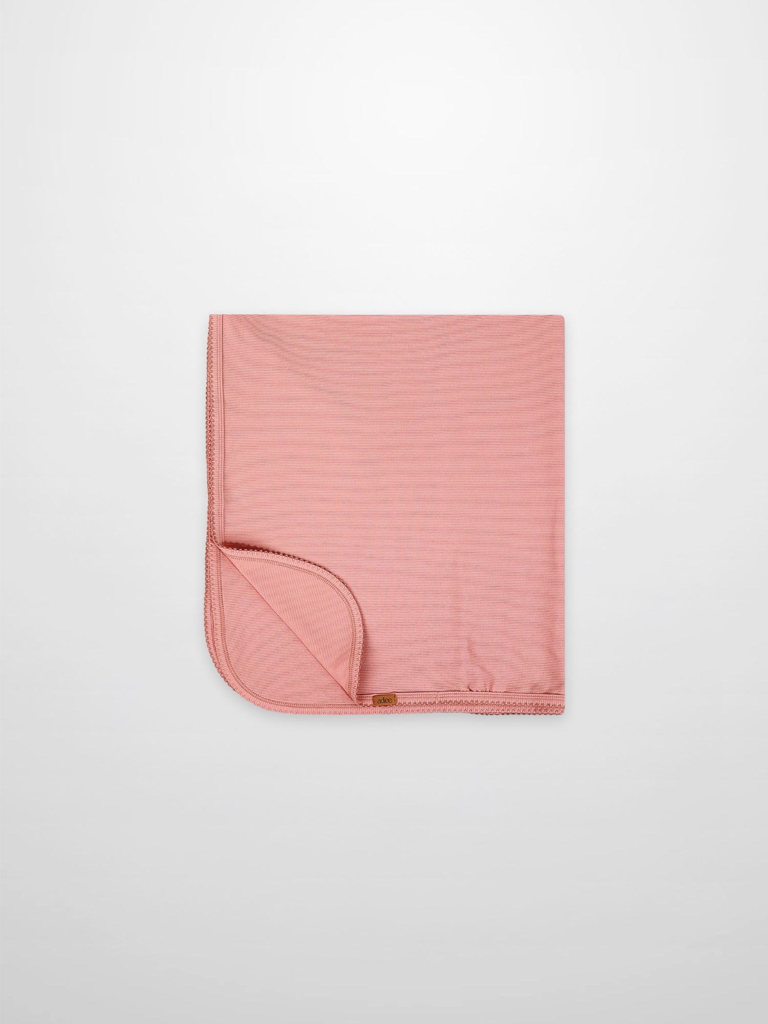 Thin Ribbed Blanket - Pink by Adee, girls swaddle blanket with ribbed fabric.