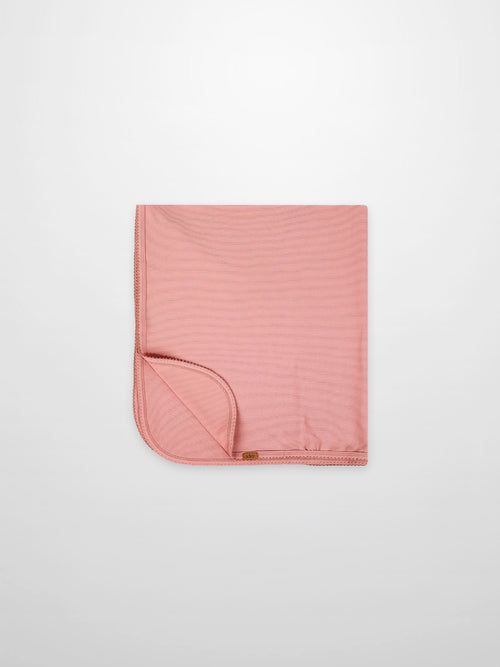 Thin Ribbed Blanket - Pink by Adee, girls swaddle blanket with ribbed fabric.