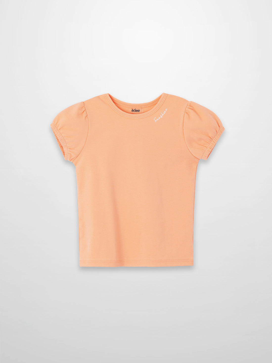 Short Puff Sleeve T-shirt - Peach