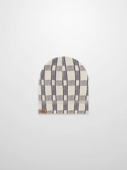 Windowpane Beanie - Blue