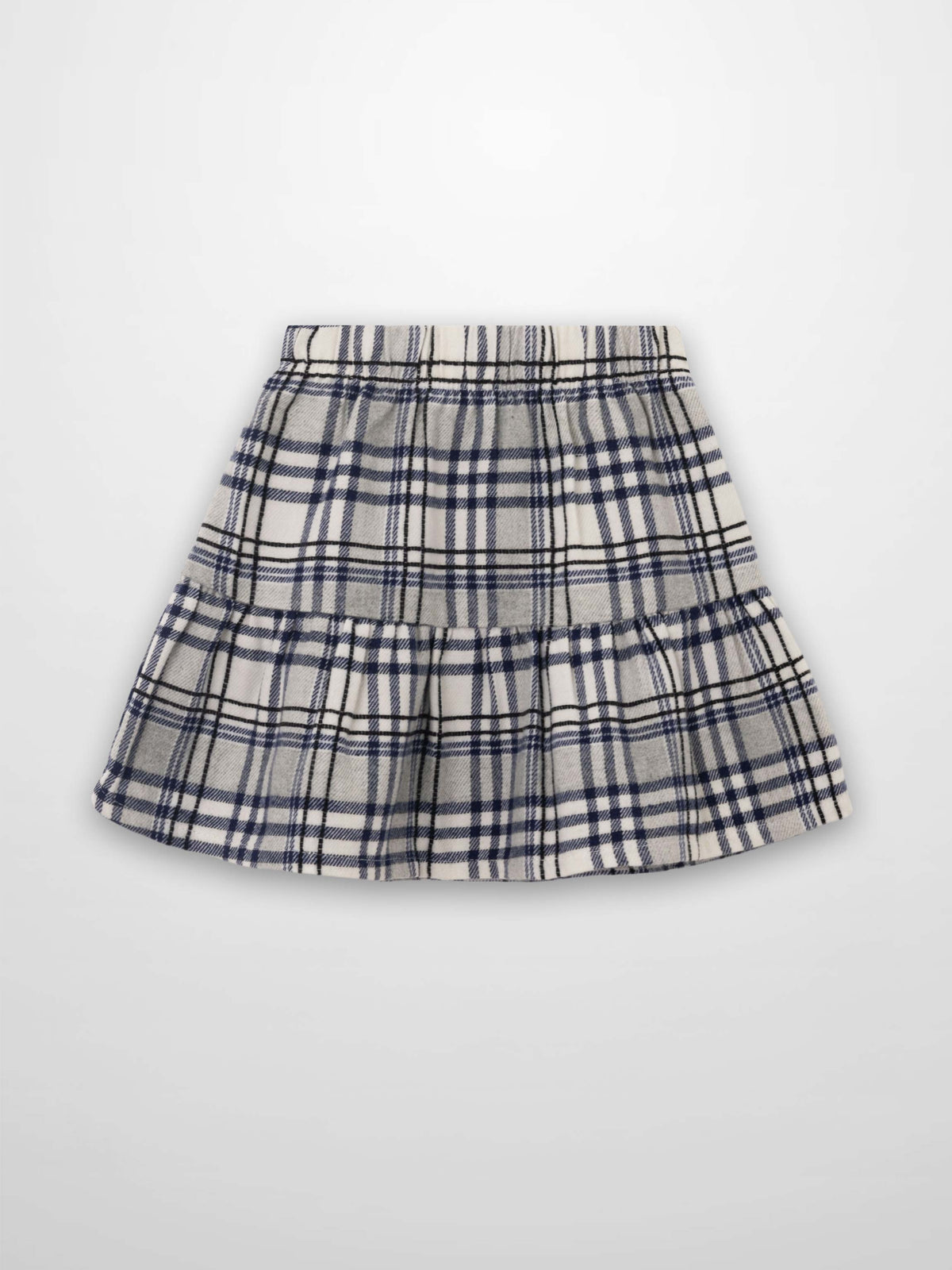 Adee Plaid Skirt - Blue, girls dressy skirt with blue and white plaid pattern