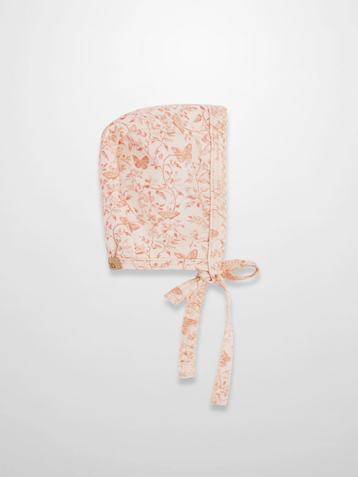 adee baby girls bonnet hat floral light pink print soft cotton