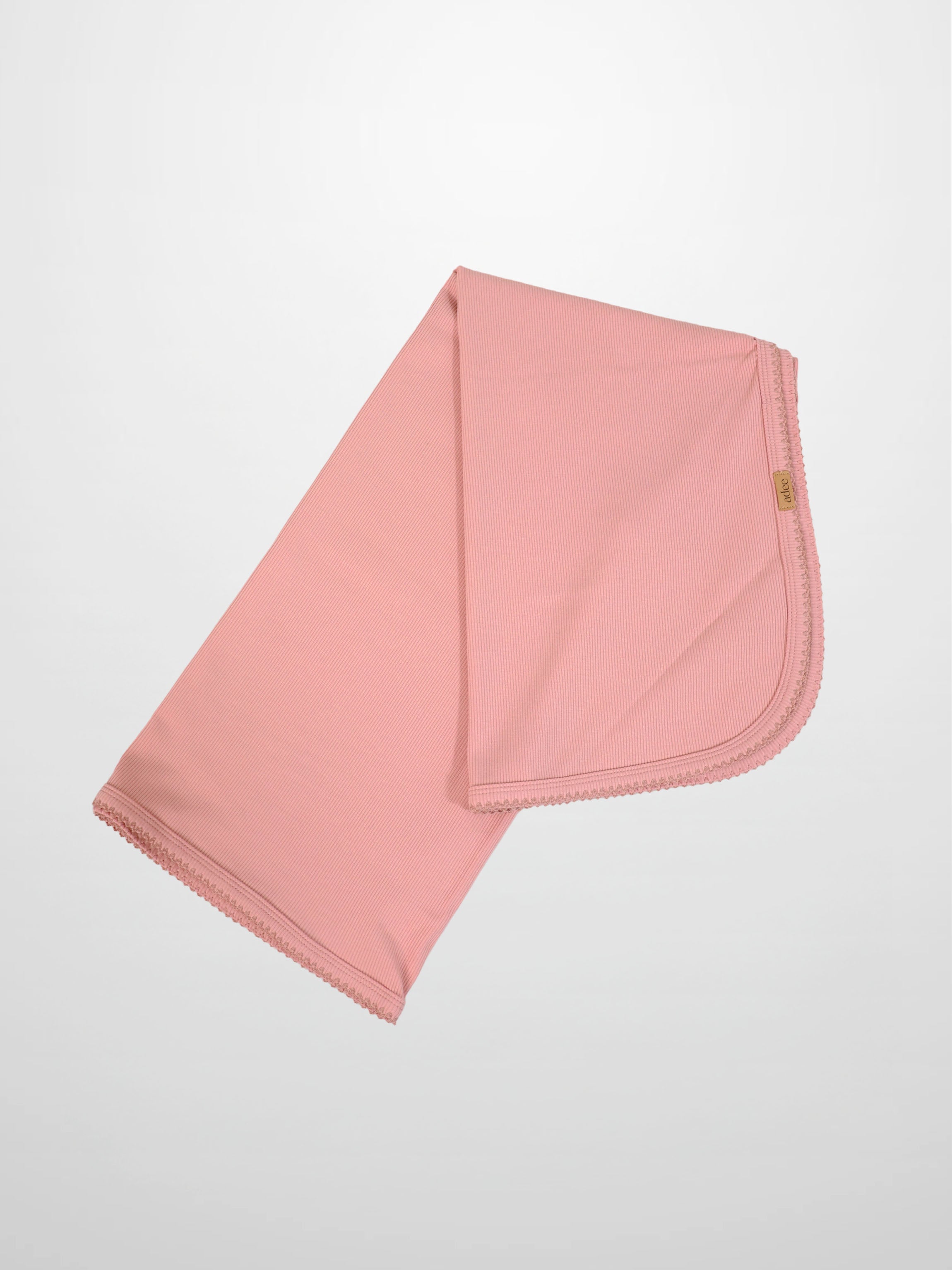 Thin Ribbed Blanket Pink by Adee, girls swaddle blanket with ribbed fabric