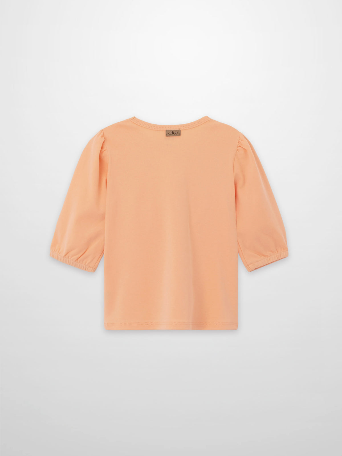 3/4 Puff Sleeve T-shirt for girls in peach by Adee