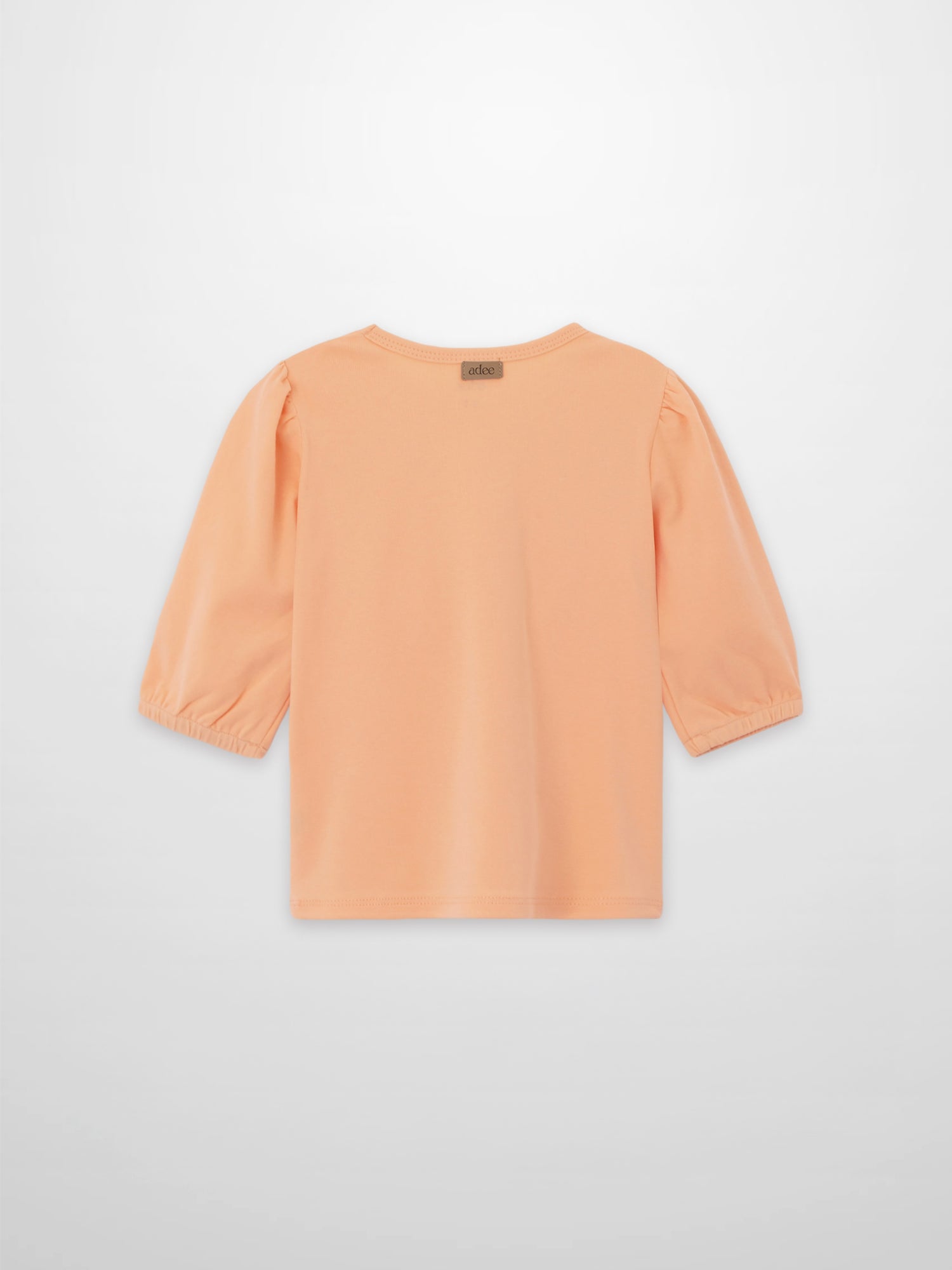 3/4 Puff Sleeve T-shirt for girls in peach by Adee