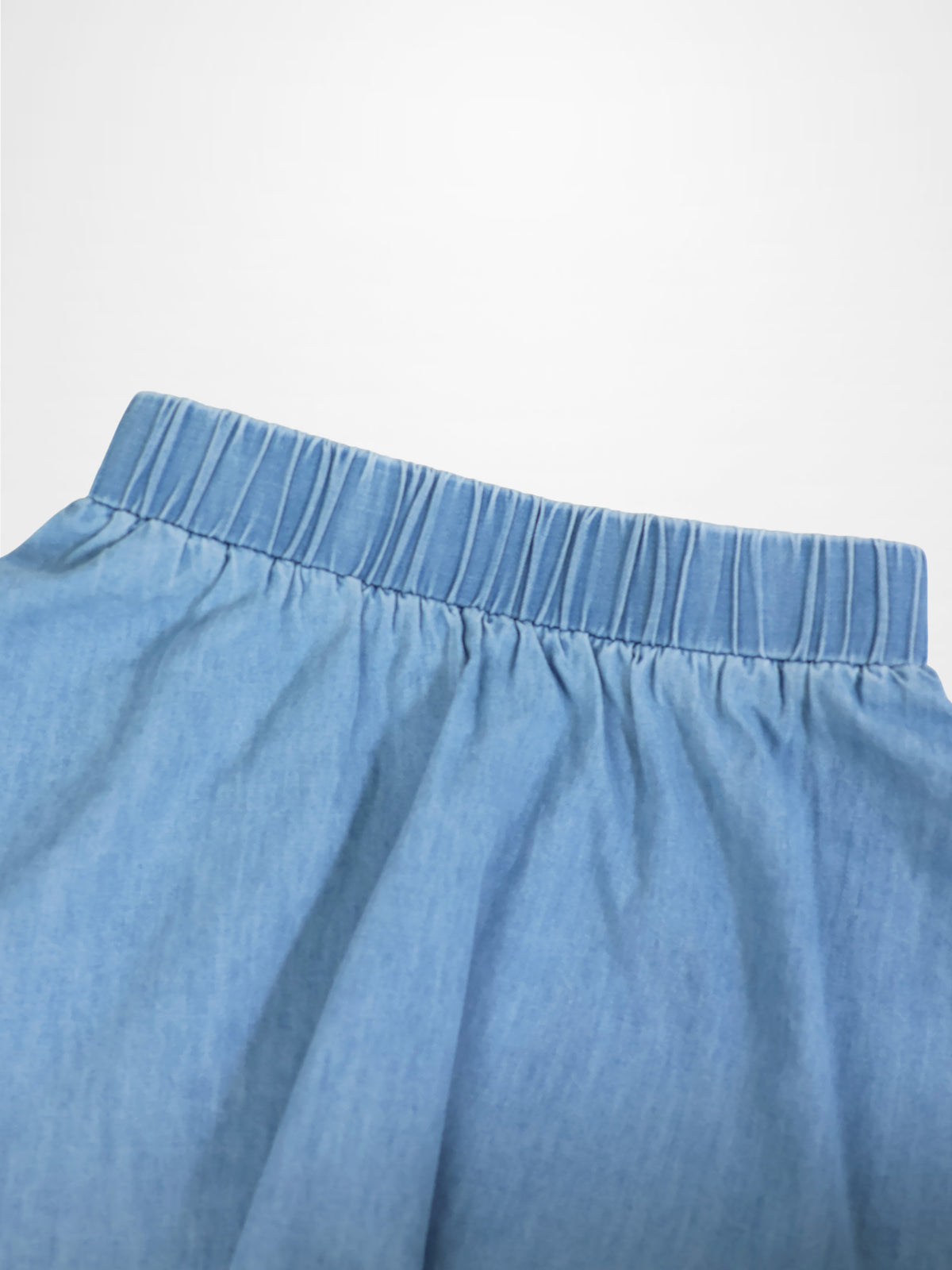 Circle Skirt in light denim for girls by Adee with elastic waistband