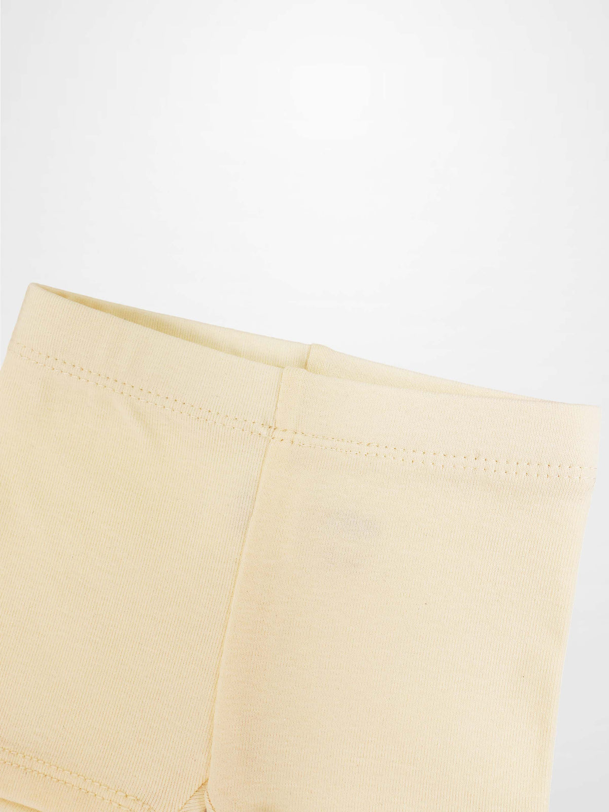 Biker shorts Adee unisex bottoms in off-white non-ribbed fabric