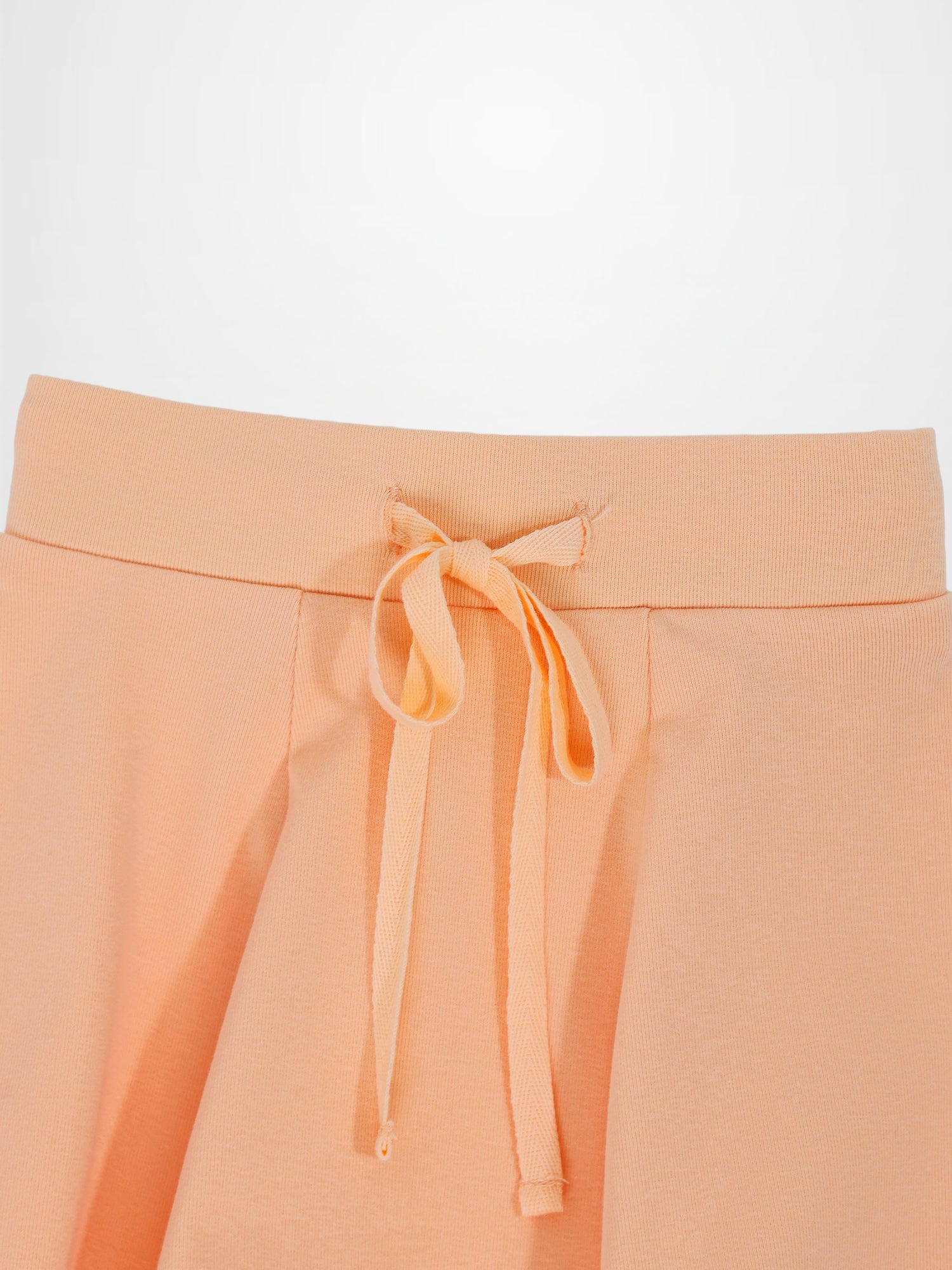 6 Panel Peach Girls Skirt with drawstring waistband