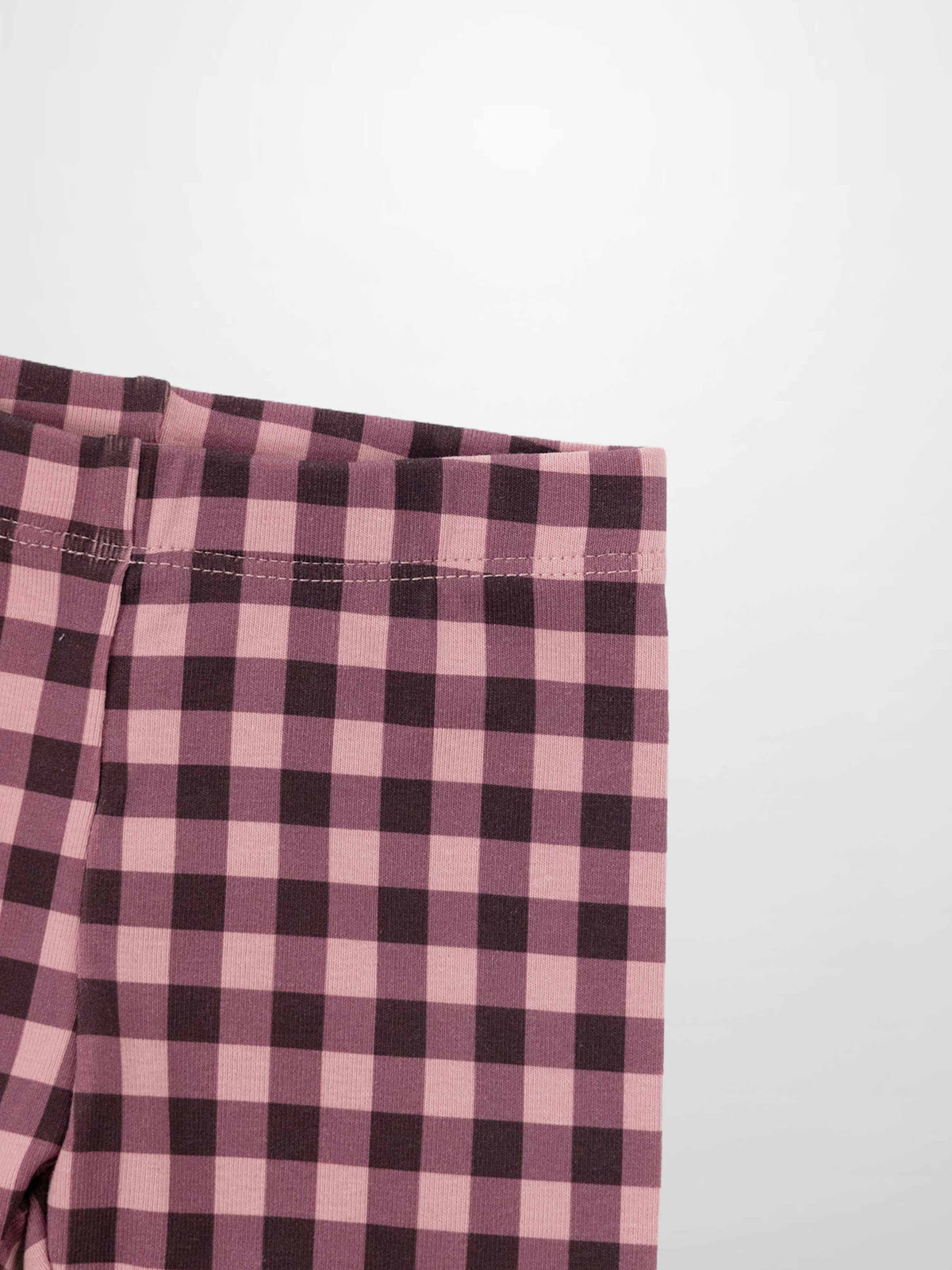 Girls Gingham Pajamas by Adee in burgundy pink check fabric
