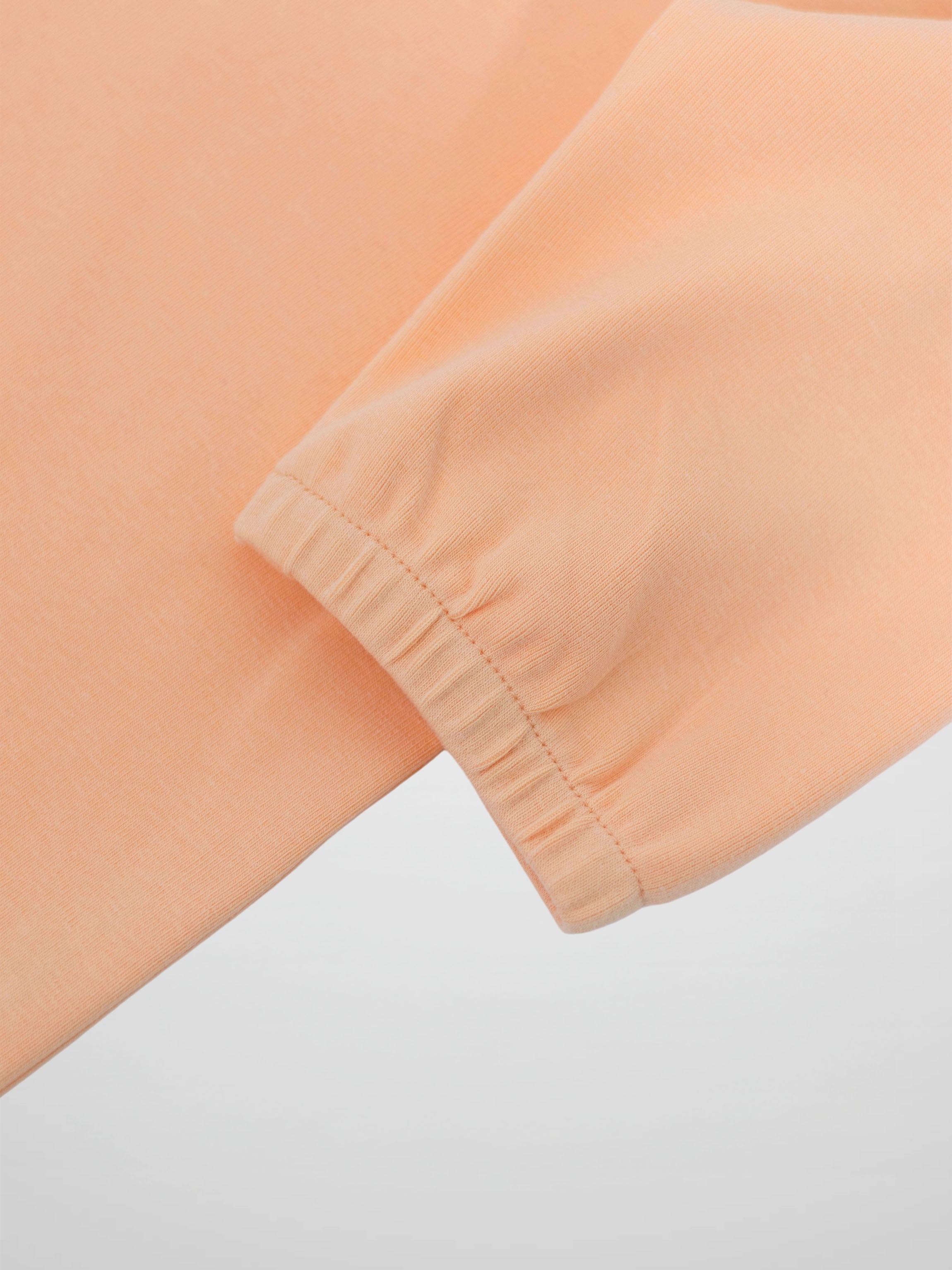 Adee 3/4 Puff Sleeve T-shirt for girls in peach with elastic cuff