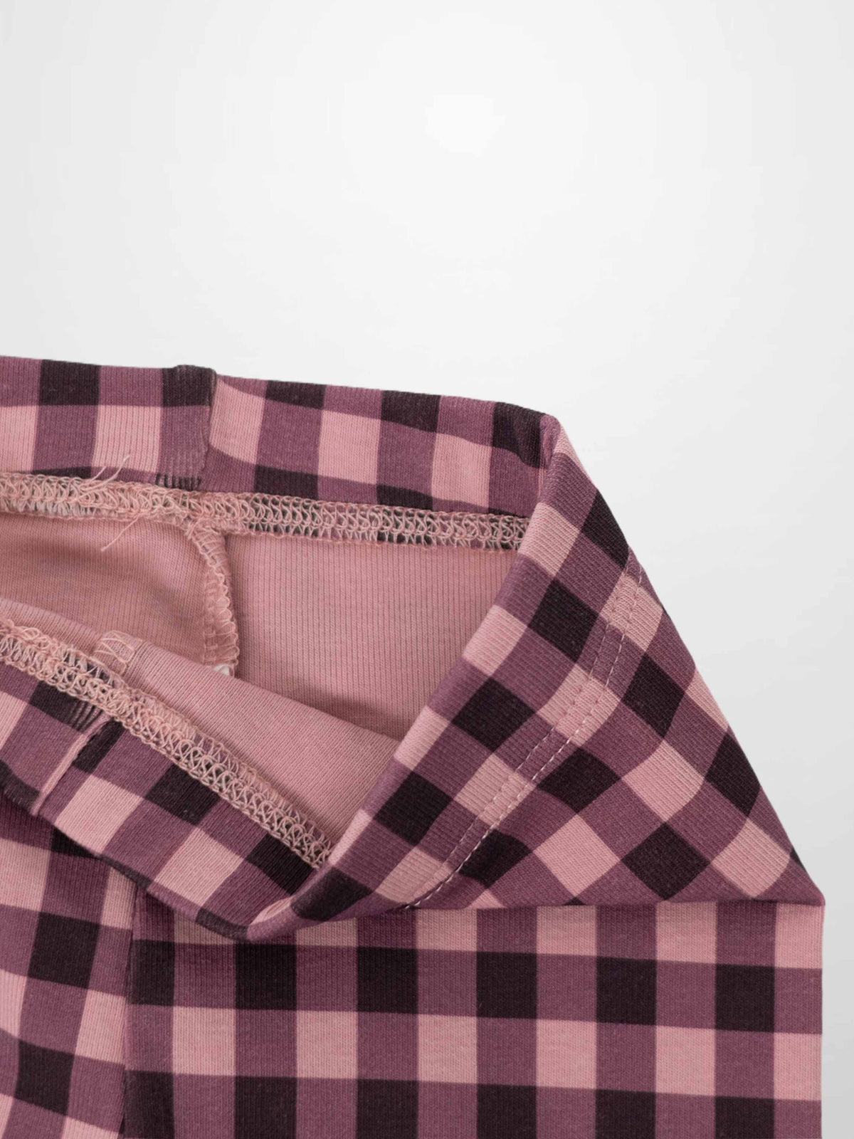 Adee girls gingham pajamas in burgundy plaid fabric